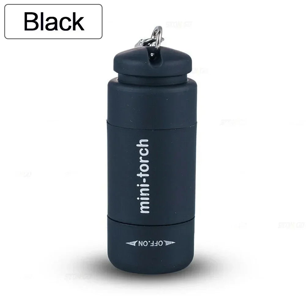 USB Rechargeable Mini Keychain Flashlight - Waterproof Portable LED Light for Hiking, Camping & Everyday Carry