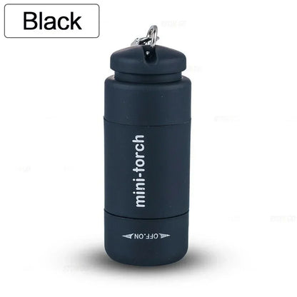 USB Rechargeable Mini Keychain Flashlight - Waterproof Portable LED Light for Hiking, Camping & Everyday Carry