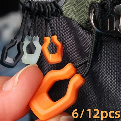 6/12PCS Zipper Pullers — Convenient Zipper Extensions for Jackets, Backpacks, Tents & Knapsack Accessories