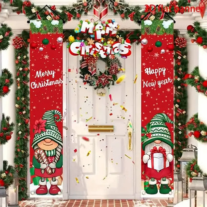 Christmas Hanging Door Banner – Antithetical Couplet Wall Decoration for Merry Christmas 2026 Party & Xmas Gift