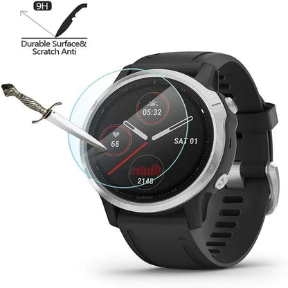 Tempered Glass Screen Protector for Garmin Fenix 8 7 6 Series – HD Sapphire Film for 43mm, 47mm, 51mm Smartwatch