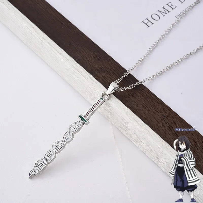 Demon Slayer Anime Necklace – Kimetsu no Yaiba Enamel Pendant Choker, Stainless Steel Cosplay Jewelry Gift