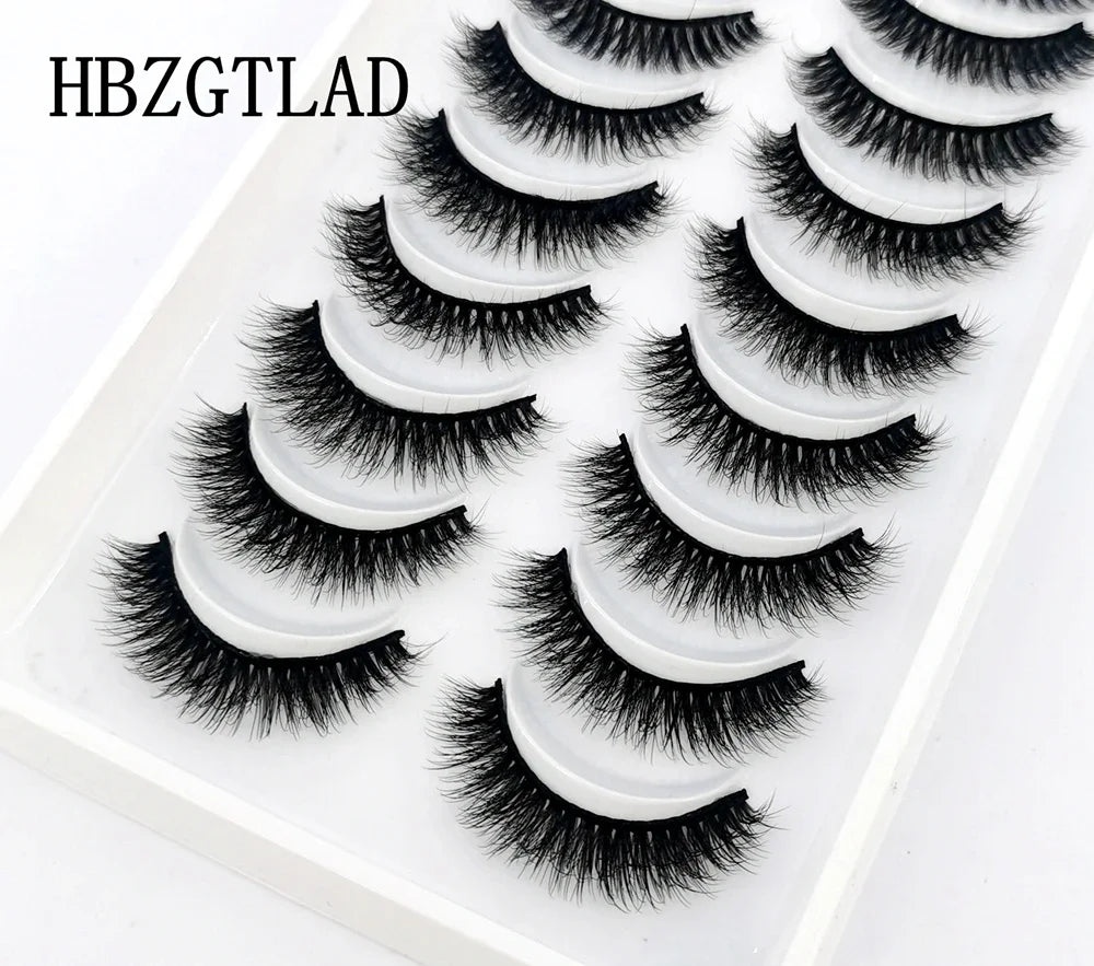 10 Pairs 3D Mink False Eyelashes – Natural Long & Short Lash Extensions Makeup Kit (41 Styles)