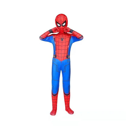 Halloween Hero Bodysuit - Stretchy Full-Body Jumpsuit with Head Cover for Cosplay Parties