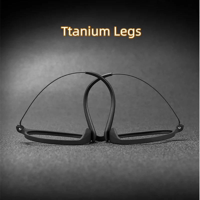 Ultra-Light Retro Round Glasses Frame for Men & Women, TR90 Titanium Fashion Eyewear for Daily Office & Everyday Wear