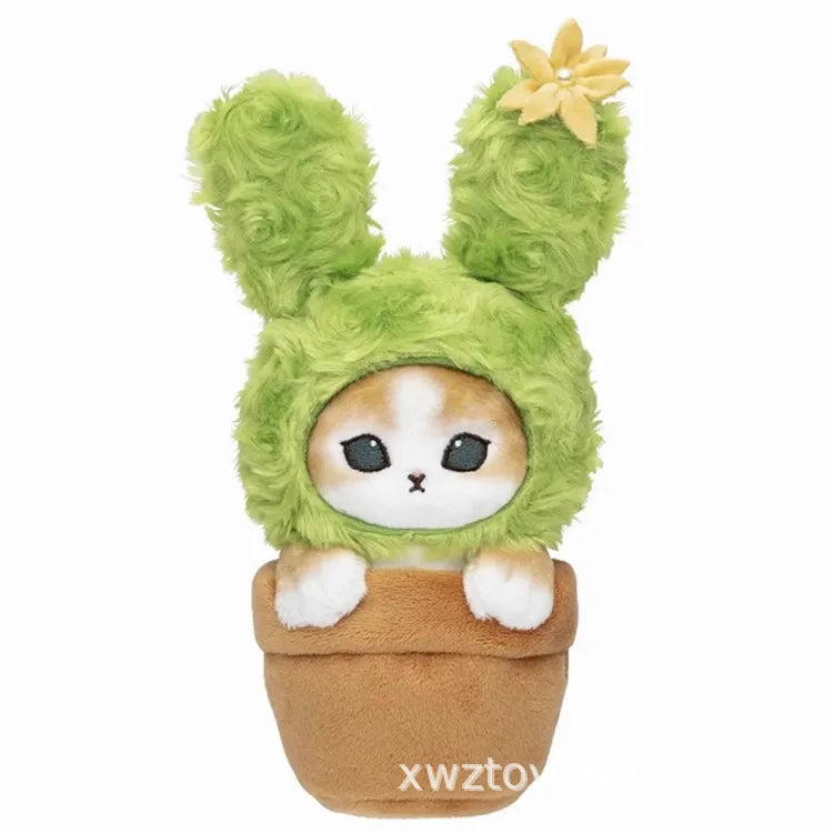 Kawaii Keychain Pendant – Cartoon Mofusand Shark Cat Cross-Dressing Doll, Backpack Decor & Toy