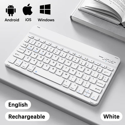 Wireless Bluetooth Keyboard - Ultra-Thin 78-Key Rechargeable Portable Keyboard for iPad, Android & iOS Tablets