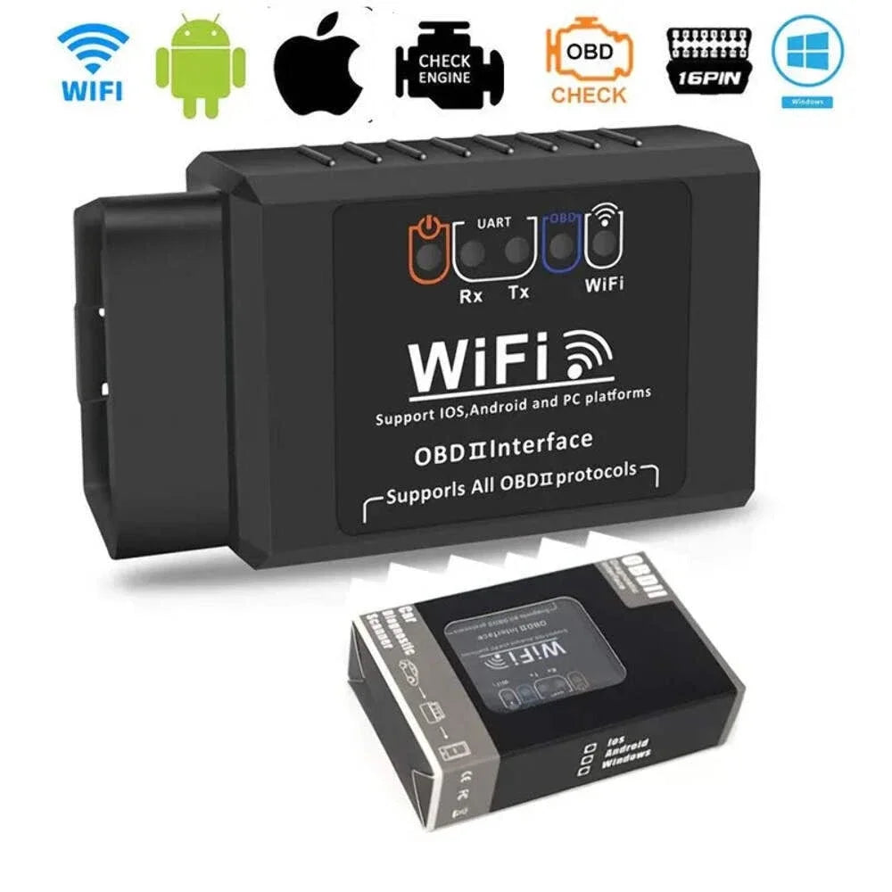 WiFi ELM327 V2.1 OBD2 Scanner - Wireless Car Diagnostic Code Reader for iOS and Android Devices