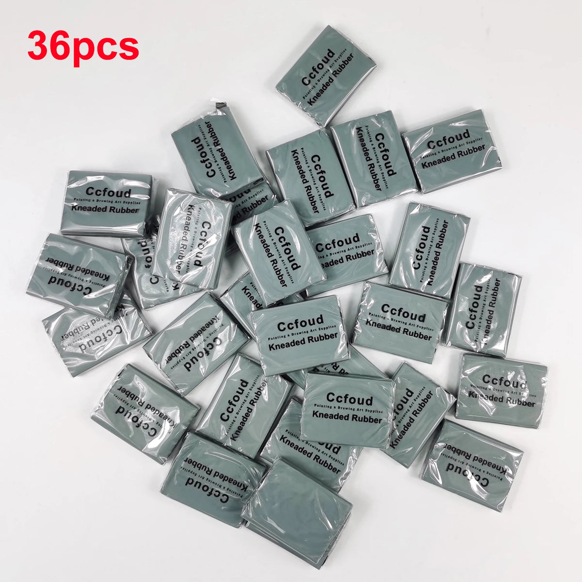 Grey Kneaded Erasers – Flexible Drawing and Sketching Tools for Blending, Highlighting, Shading & Smoothing (3–36 Pcs)