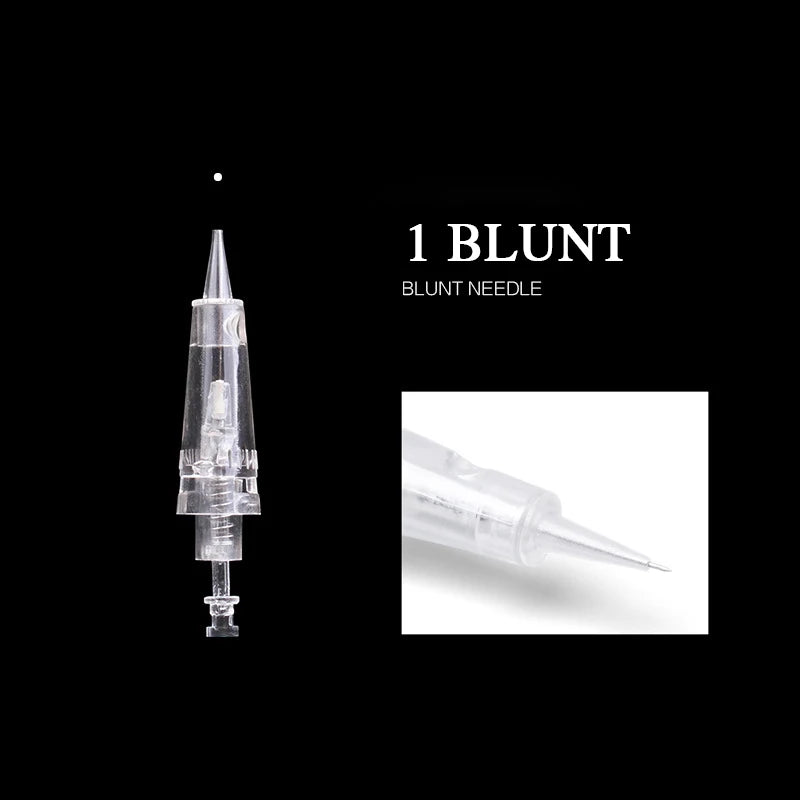 5/10PCS Microblading Bayonet Needles – 1D/1R/3R/5R/5F/Nano Cartridge for PMU Eyebrow, Lip & Eyeliner Tattoo