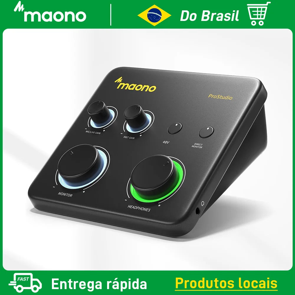 MAONO USB Audio Interface for PC – XLR Input, 24-bit/192kHz, LOOPBACK & ASIO Software for Music Recording, Guitar, DAW (PS22 Lite)