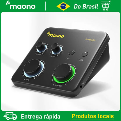 MAONO USB Audio Interface for PC – XLR Input, 24-bit/192kHz, LOOPBACK & ASIO Software for Music Recording, Guitar, DAW (PS22 Lite)