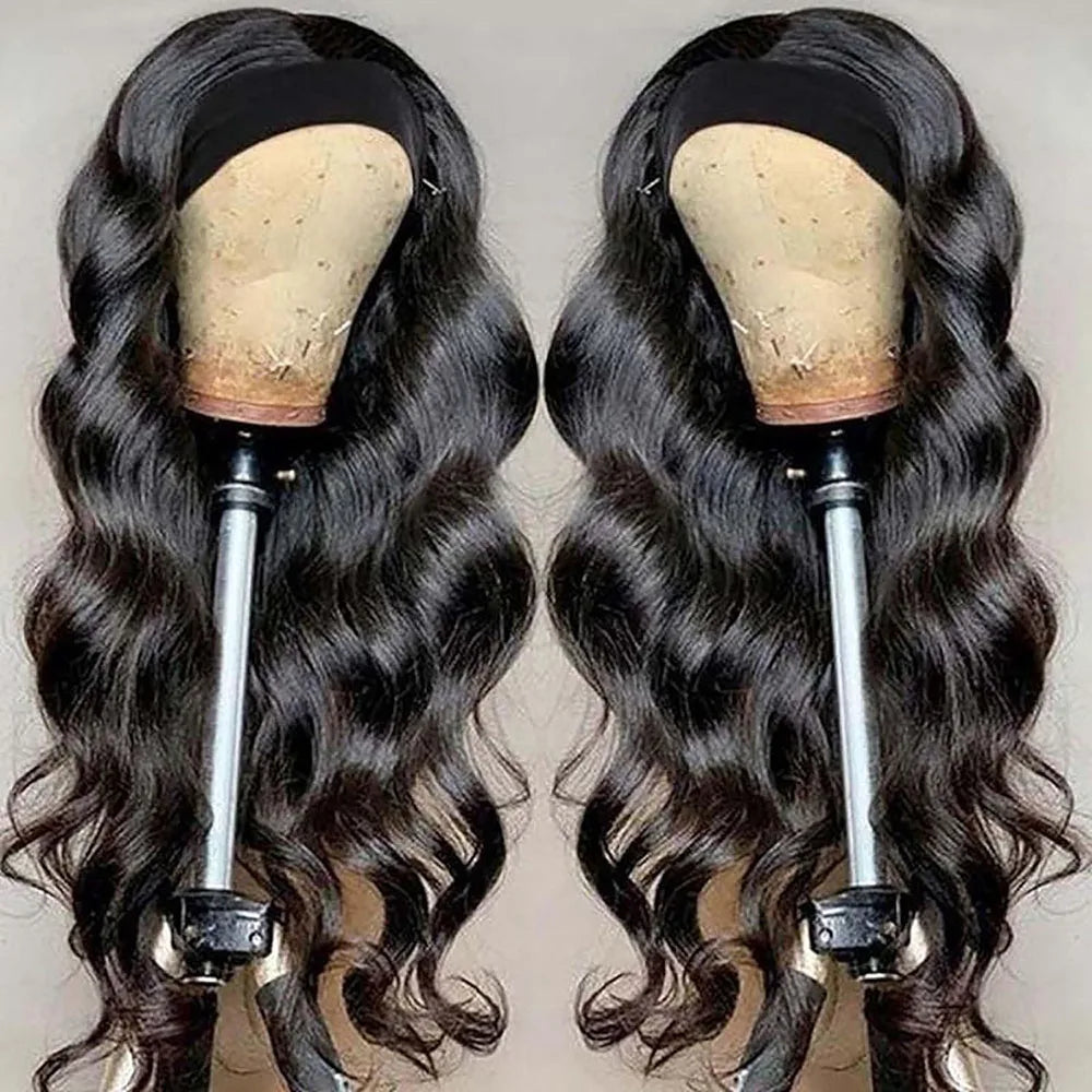 Body Wave Headband Wig – Ready-to-Wear Remy Human Hair Machine-Made Wig for Women