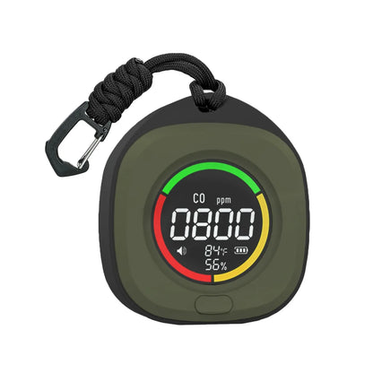 FMAi K5 Carbon Monoxide Detector - Portable Rechargeable CO & CO2 Monitor with LED Screen and Alarm Sound