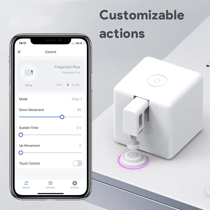 Tuya Zigbee Bluetooth Fingerbot Plus — Smart Button Pusher Switch Bot, Works with Alexa, Google Home & Smart Life App