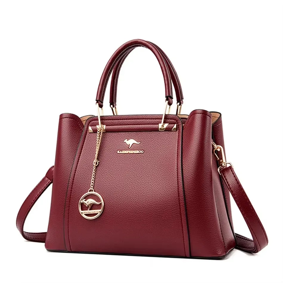Luxury Women’s Leather Handbag – Large Capacity Shoulder & Crossbody Designer Bag