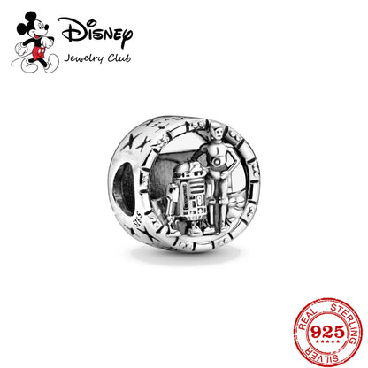 New 925 Sterling Silver Mickey Minnie Vinnie Charm – Beaded Fit for Original Pendant Bracelet, DIY Ladies Jewelry