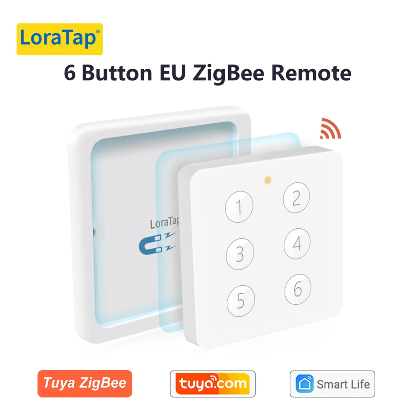 LoraTap ZigBee 3.0 Wireless Smart Scene Controller – 13-Key Push Button Remote EU/US Compatible Tuya Smart Life Automation Switch