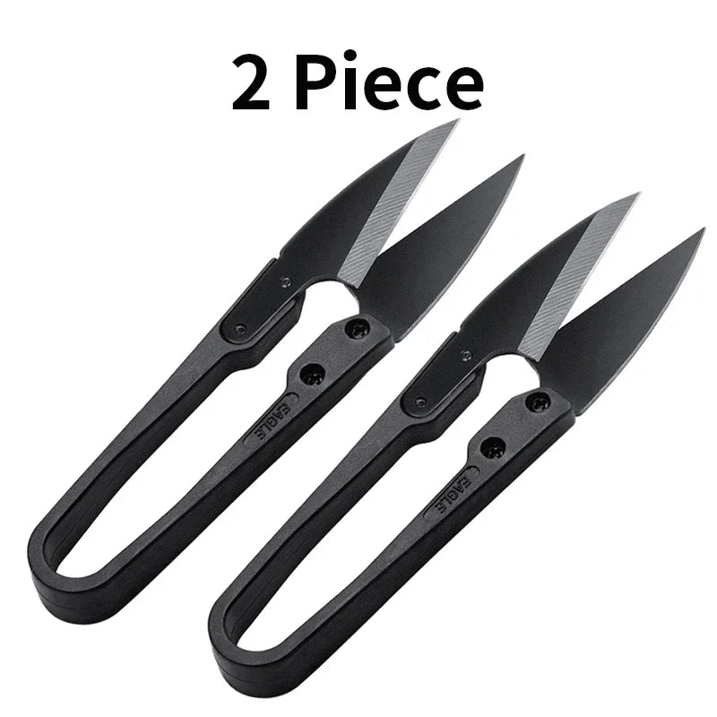 WUTA Antirust Thread Scissors – Professional Tailor U-Shaped Metal Blade Cutter for Sewing & DIY Needlework