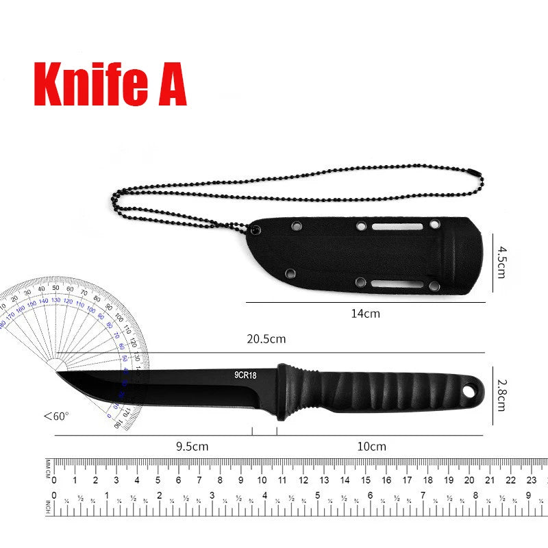 5Cr15Mov Stainless Steel Meat Cleaver & Boning Knife – Sharp Fishing Knife with Holster, Multifunctional Vegetable Peeler