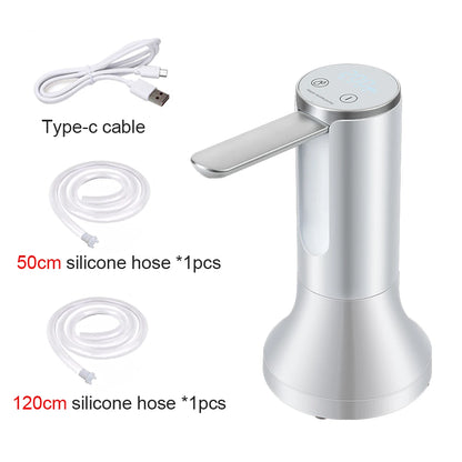 Electric Foldable Water Pump — Automatic Rechargeable Dispenser for 19L Gallon Bottles, Desktop Drinking Water Pump