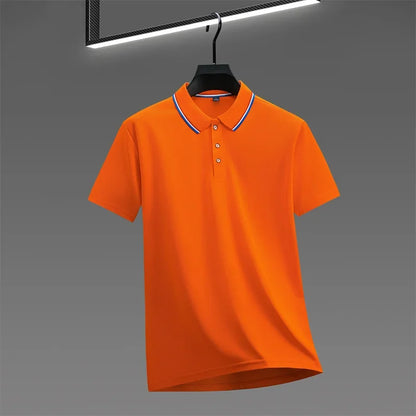 Men's Casual Polo Shirt - 2026 Solid Color Short Sleeve Summer Fashion Top