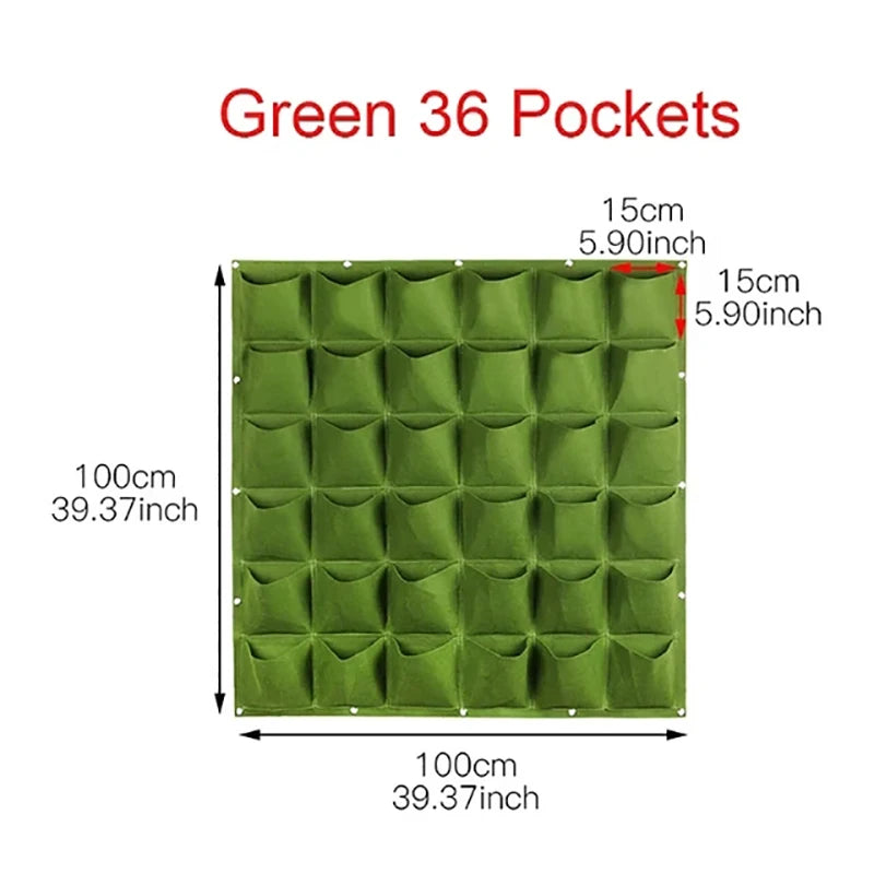 Wall Hanging Planting Bag – Multi-Pocket Vertical Garden Planter for Vegetables, Flowers, and Bonsai