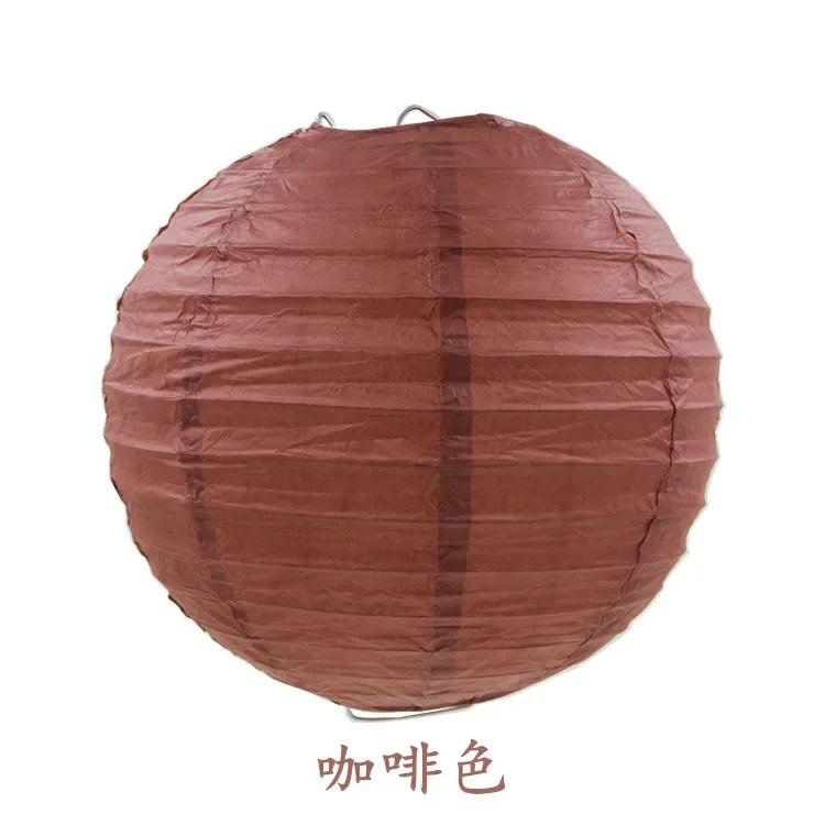 Round Paper Lanterns for Birthday Wedding Party Decor, DIY Hanging Lampion Balls, 4/6/8/10/12/14/16 Inch Craft Supplies