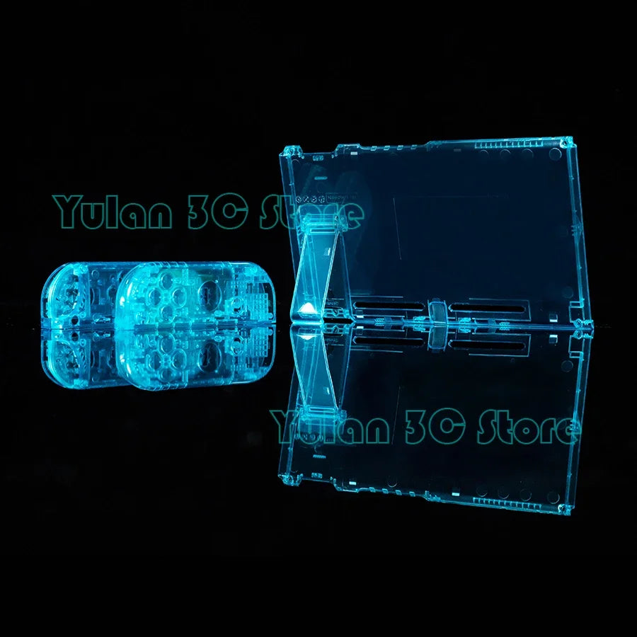 Nintendo Switch Transparent Replacement Housing Shell - DIY Console & Joy-Con Case for Left and Right Controllers
