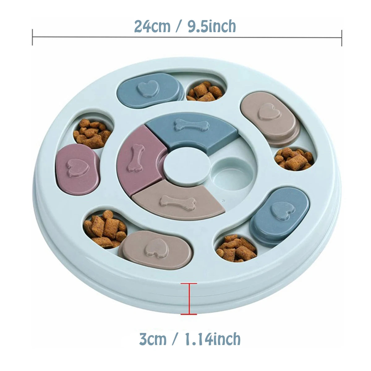 Dog Slow Feeder Bowl – Educational Toy for Interactive Feeding and Training