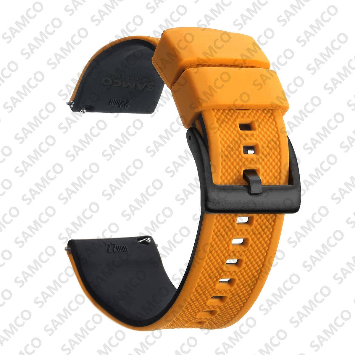 Quick-Release Silicone Watch Band - 18mm, 20mm and 22mm Rubber Replacement Strap for Huawei, Samsung Galaxy and Garmin Watches