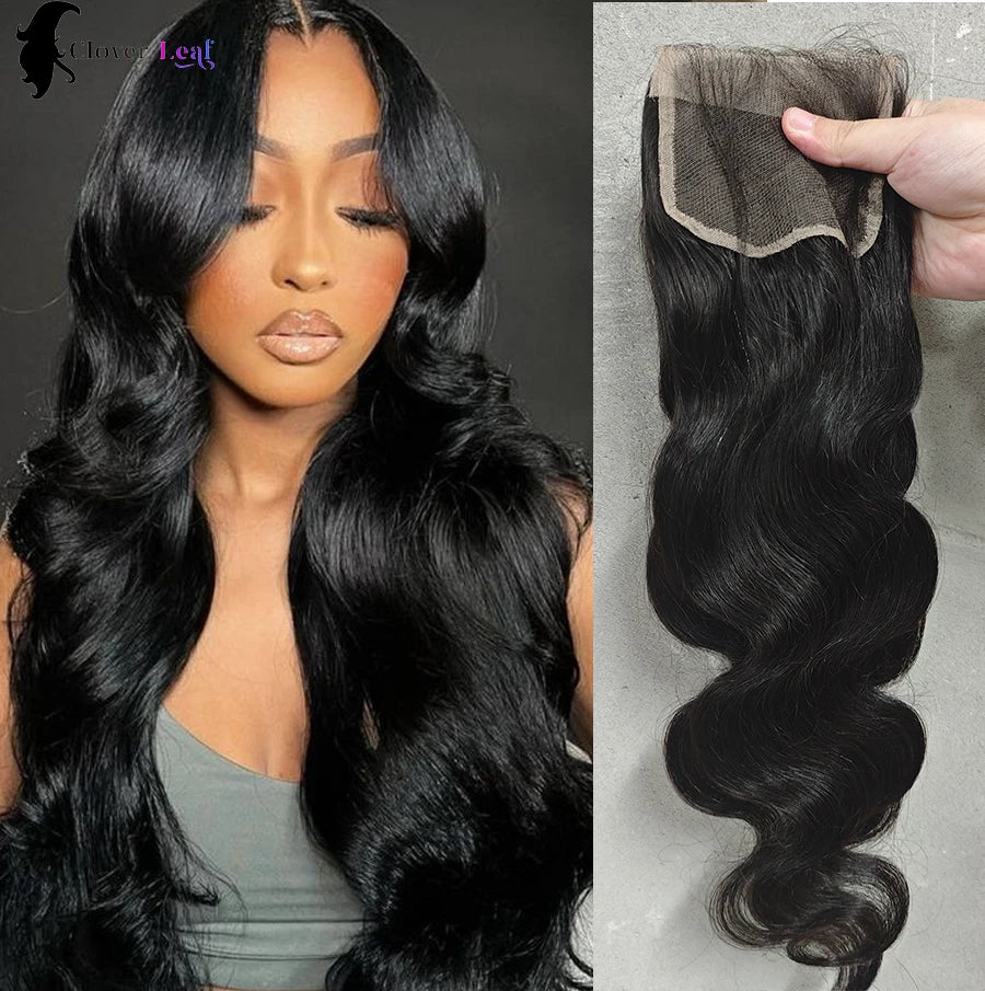 24 Inch Body Wave Bundles with Closure – Brazilian Hair Weave, 3 Bundles with 4x4 Closure, Natural Human Hair