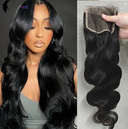 24 Inch Body Wave Bundles with Closure – Brazilian Hair Weave, 3 Bundles with 4x4 Closure, Natural Human Hair