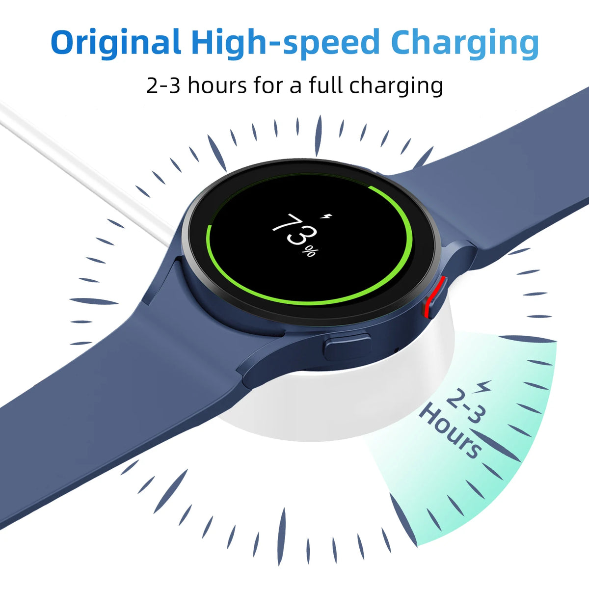 Samsung Galaxy Watch USB Charging Dock - Replacement Charger for Galaxy Watch 7, 6 Classic, 5 Pro, 5, 4 Classic and Compatible Models