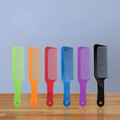 Professional Salon Hair Clipper Accessory – Flat Head Cut Comb, Anti-Static, Wide Tooth Hair Styling Brush for Men