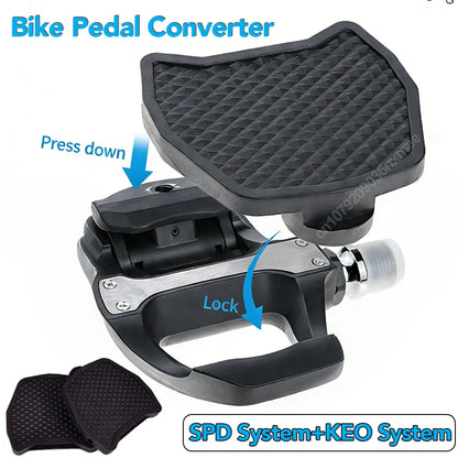 Bike Pedal Converter Adapter - Shimano SPD to KEO Clipless Pedal Flat Platform Cover