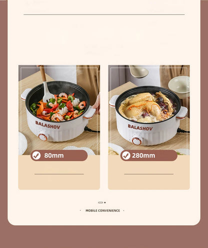 Electric Multi-Cooker Hot Pot – Double Layer Soup & Frying Cooker for Dormitory/Home with EU/US Plug