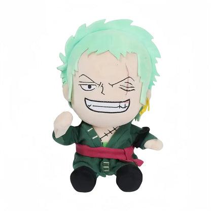 Japanese Anime One Piece Plush Toys — 25cm Luffy, Chopper, Ace & Roronoa Zoro Stuffed Dolls, Cute Cartoon Figure Kids Christmas Gift
