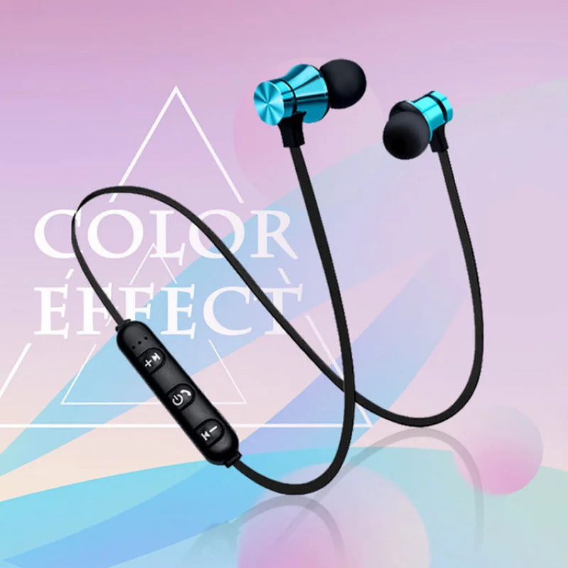 XT11 Wireless Sports Earphones – In-Ear Waterproof Neckband Bluetooth Headset with Mic
