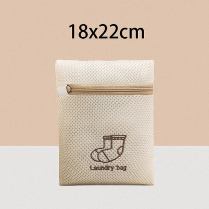 7Pcs Fine Mesh Laundry Bag Set – Embroidery Print Washing Pouches for Clothes, Household Washing Machine Bags