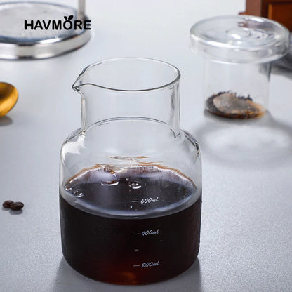 600ml Cold Brew Coffee Maker - Iced Coffee Drip Pot for Home Baristas and Espresso Accessories