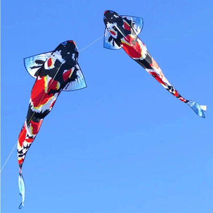 Koi Fish Nylon Kite - Single Line Wind Kite for Kids and Adults