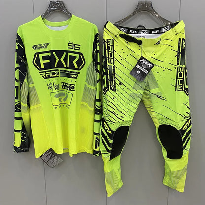 NEW FXR Off-Road Motorcycle Clothing Set – MX Jersey & Pants Combo for Dirt Bike Racing & Motocross