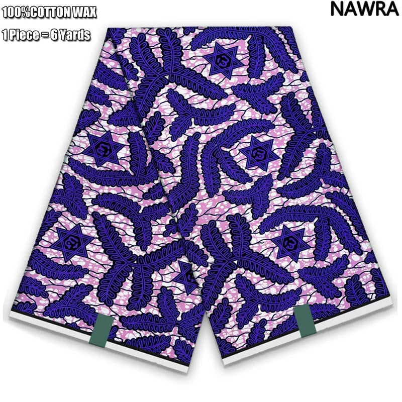 2026 African Real Wax Print Fabric - 100% Cotton Ghana Style Soft Ankara Pagne