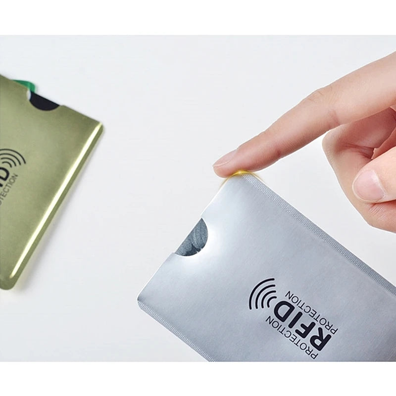 5-20pcs Aluminium RFID Card Holder - NFC Blocking, Metal Credit Card Case for ID and Bank Card Protection