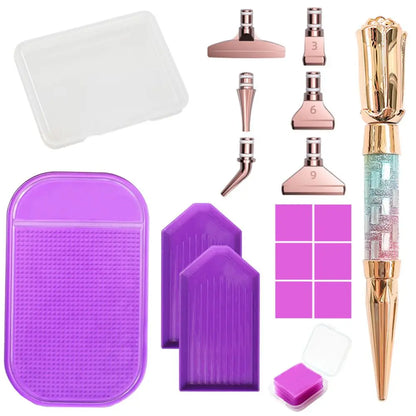 5D Diamond Painting Pen Kit – Glitter Sparkle Point Drill Pens for Cross Stitch, Embroidery, DIY Crafts & Nail Art