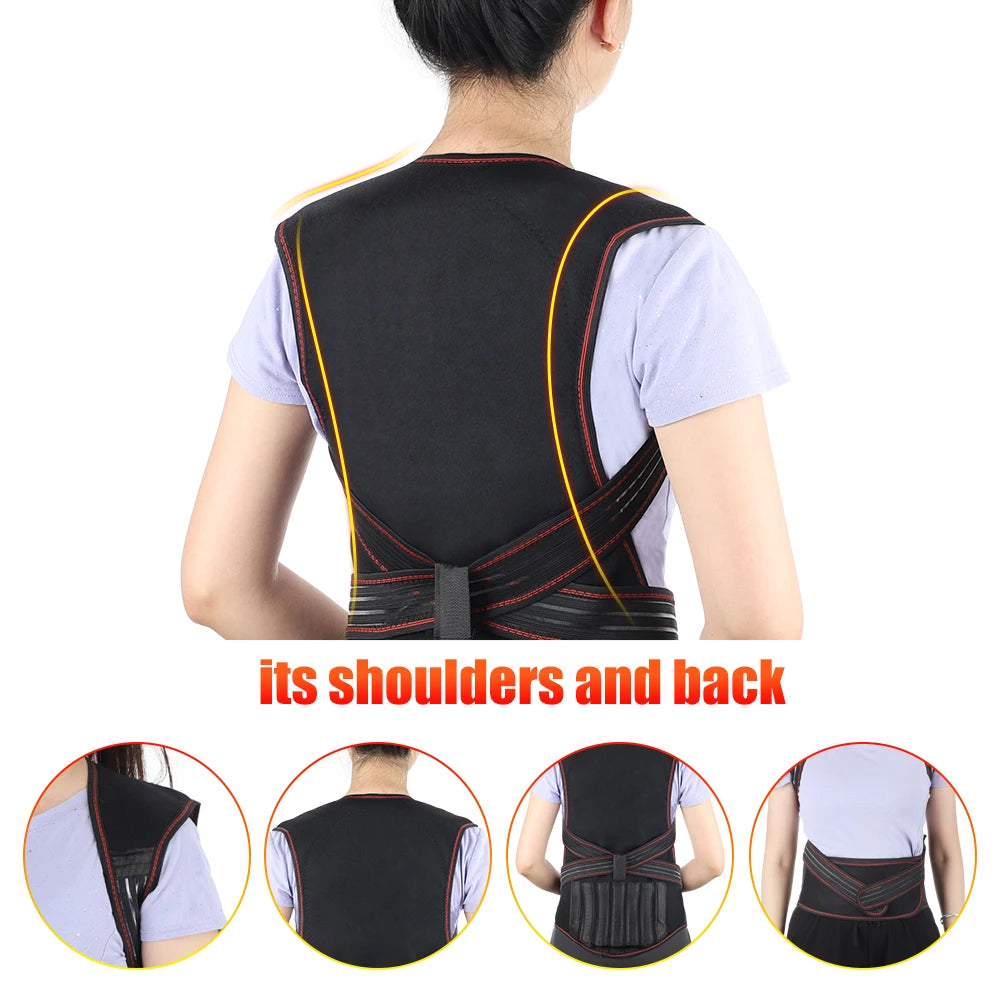 Tourmaline Magnetic Heated Vest — Self-Heating Thermal Clothing, Lumbar Waist Brace, Posture Corrector & Pain Relief Corset