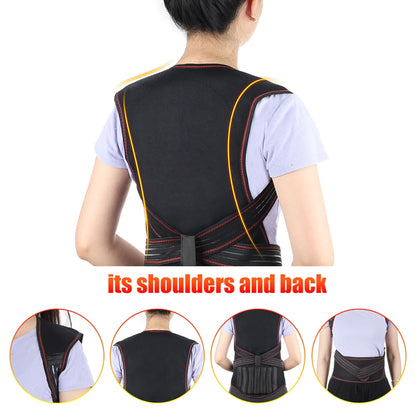 Tourmaline Magnetic Heated Vest — Self-Heating Thermal Clothing, Lumbar Waist Brace, Posture Corrector & Pain Relief Corset