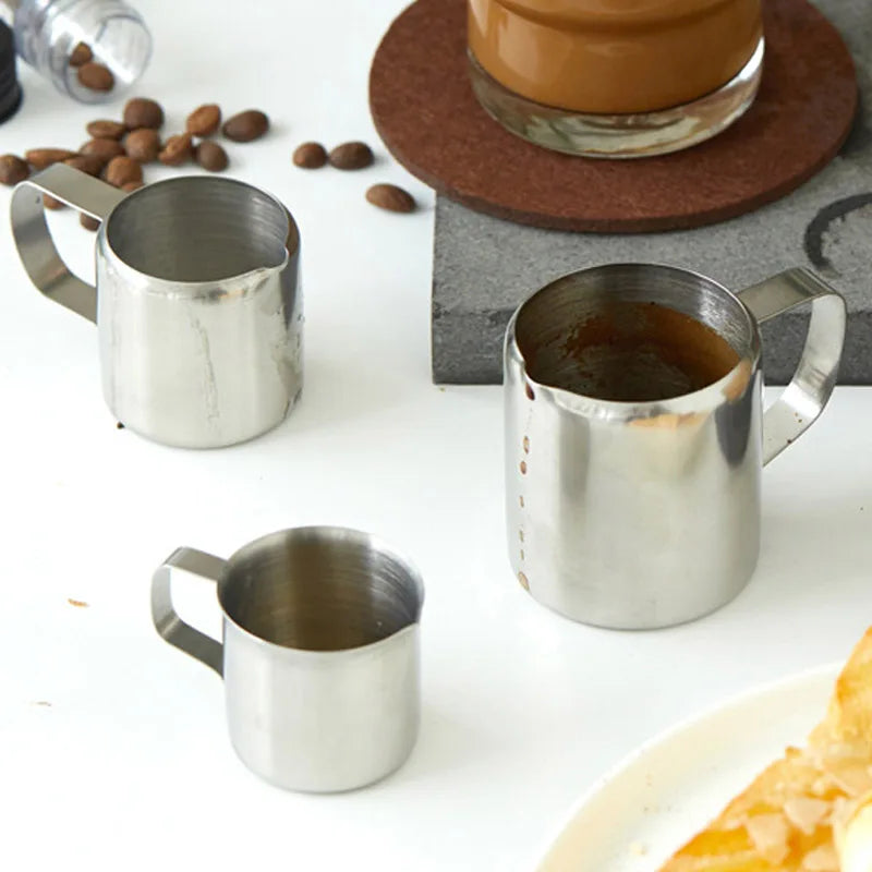 Stainless Steel Milk Pitcher - Non-Stick Latte Art Cream Frothing Jug for Coffee, Cappuccino & Barista Drinks