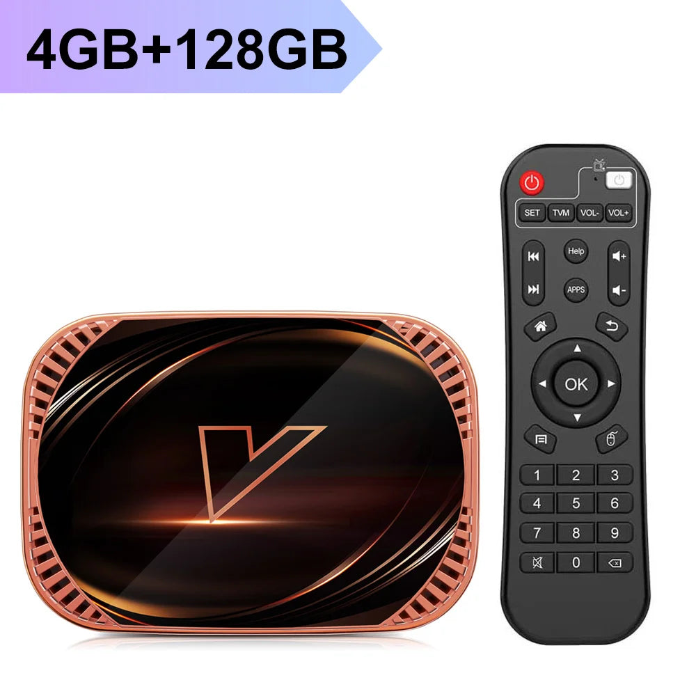 VONTAR X4 Amlogic S905X4 Smart TV Box – Android 11, 4GB RAM, 128GB/32GB/64GB Storage, 4K Media Player, Wifi, BT, AV1